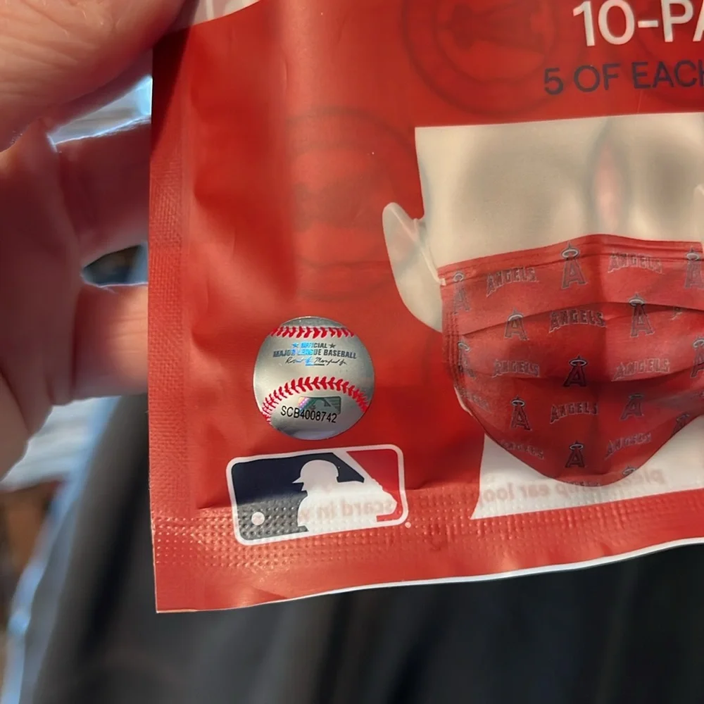 Los Angeles Angels baseball premium disposable face coverings